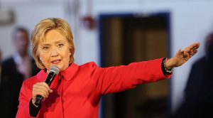 JAV kandidatė į Prezidento postą ponia Hilary Klinton.