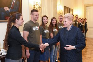 Prezidentės susitikimas su „Misijos Sibiras‘16“ komanda.