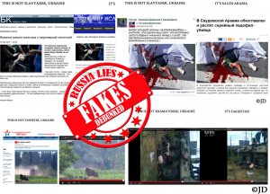 Stopfake.org nuotraukoje:   klaidinantys, meluojantys, dezinformuojantys Rusijos pranešimai ir pareiškimai.