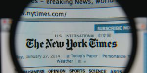 "The New York Times" laikraštis, į kurio duomenų bazes įsilaužti bandė Rusijos slaptųjų tarnybų kontroliuojami hakeriai (programišiai).
