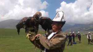 Sakalų medžioklė Kirgizijoje.