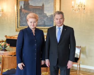 Lietuvos ir Suomijos Prezidentai Dalia Grybauskaitė ir Sauli Niinistö.