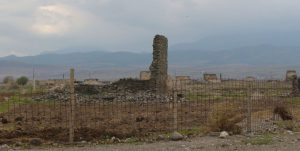 Dėl Armėnijos - Rusijos agresijos azerbaidžanietiškasis Kalnų Karabachas pavirto griuvėsiais. Slaptai.lt nuotr.