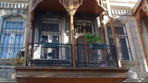 Baku mieste - daug originalių balkonų