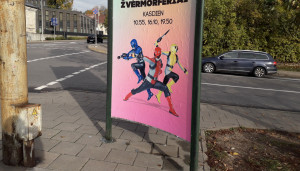 Reklamos stendas Vilniuje. Slaptai.lt nuotr.