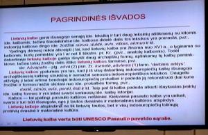 Lietuvių kalba verta būti UNESCO Pasaulio paveldo sąraše