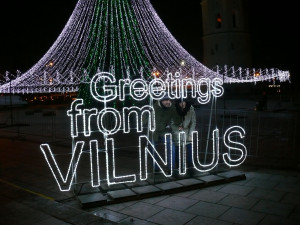 Vilnius sveikina. Vytauto Visocko nuotr.