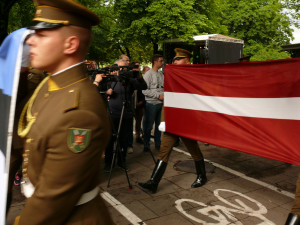 Latvijos vėliava. Vytauto Visocko (Slaptai.lt) nuotr.
