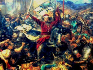 J.Mateikos paveikslo Žalgirio mūšis fragmentas